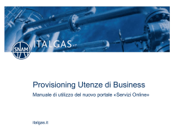 Manuale Operativo “Servizi On Line”