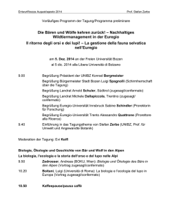 Die B&auml;ren und W&ouml;lfe kehren zur&uuml;ck! &ndash; Nachhaltiges