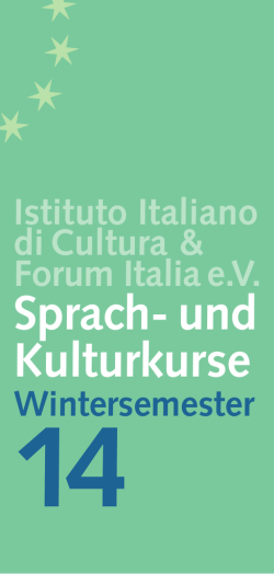 Programm - Istituto Italiano di Cultura