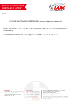 PREPARAZIONE PER VISITA PROCTOLOGICA (con eventuale ano