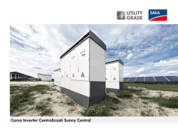 Corso Inverter Centralizzati Sunny Central