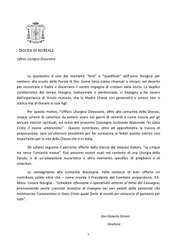 DIOCESI DI ACIREALE - Convegno Ecclesiale Firenze 2015