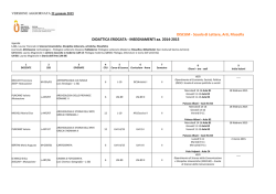 Calendario Didattico Generale - Universit&agrave; degli Studi di Urbino