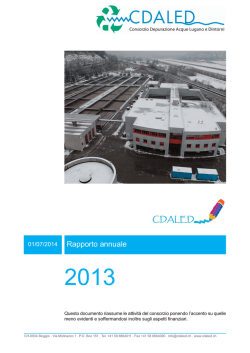 Rapporto annuale 2013(3.7 - benvenuti al Centro Depurazione