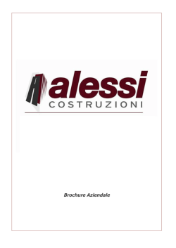 Brochure Aziendale - Costruzioni Alessi