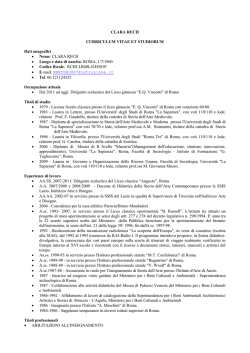 CLARA RECH - Liceo Visconti