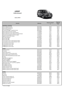 LODGY Listino Accessori marzo 2014