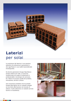Blocchi per solai - Gruppo Ripabianca