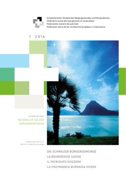 DIE SCHWEIZER BüRGERGEMEINDE LA BOURGEOISIE SUISSE