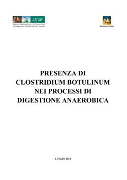 Il C. Botulinum nella digestione anaerobica 2014
