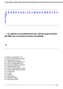 ELENCO ANALISI in PDF