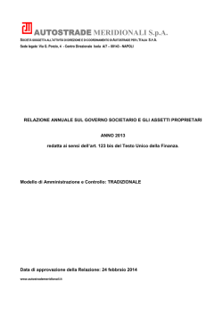 sam relazione cg 2013 - Autostrade Meridionali SpA