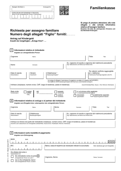 Antrag auf Kindergeld KG1 (Italienisch)