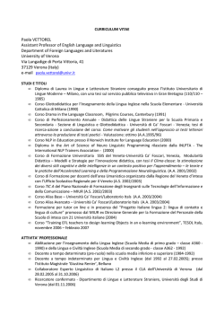 Curriculum Vitae (pdf, it, 157 KB, 9/25/14)