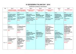 IV GeoGebra Day – Sessioni parallele