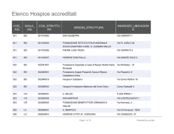 Elenco Hospice accreditati