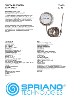 SCHEDA PRODOTTO DATA SHEET DS-XTG ED-13