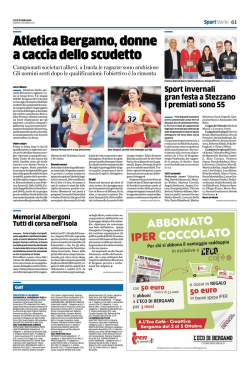 Atletica Bergamo, donne a caccia dello scudetto