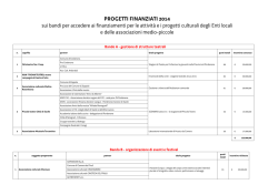 PROGETTI FINANZIATI 2014 sui bandi per accedere ai