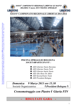 2^ Prova Campionato Regionale Libertas - FIN