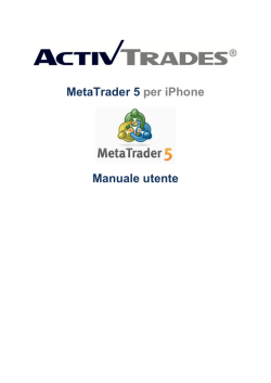MetaTrader 5 per iPhone Manuale utente