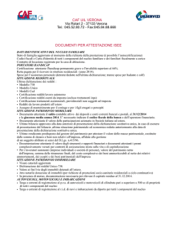 elenco documenti isee