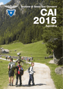 Agendina 2015 - CAI - sezione di Sesto San Giovanni