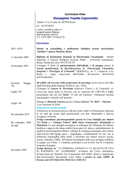 Curriculum Yosella Caponnetto