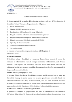 Verbale n. 2/2014-2015 - Istituto San Giuseppe del Caburlotto