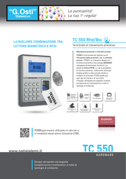 TC 550 Rfid/Bio - G. Osti Sistemi