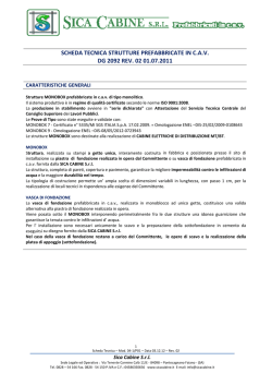 scheda tecnica strutture prefabbricate in cav dg 2092