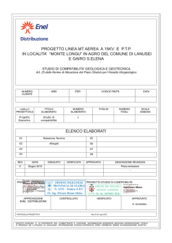 elenco elaborati progetto linea mt aerea a 15kv e ptp