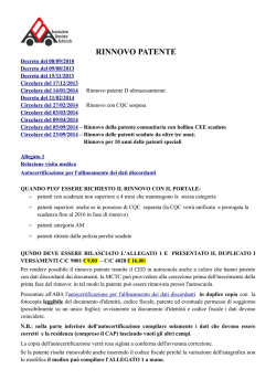 RINNOVO PATENTE