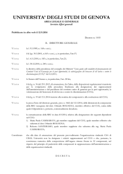 D.R. n. 1103 del 12.9.2014 - Università degli Studi di Genova