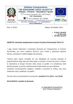 Circolare avviso e modulo domanda incarico FF.SS.