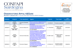 2014-09-17 Osservatorio Appalti e Gare CONFAPI Sardegna