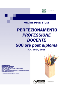 clicca qui per scaricare la brochure a.a. 2014/2015