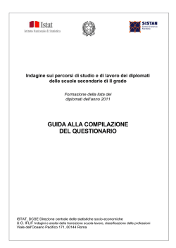 GUIDA ALLA COMPILAZIONE DEL QUESTIONARIO