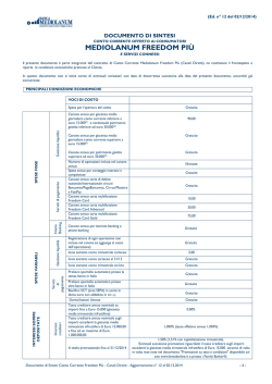 Foglio informativo - Banca Mediolanum