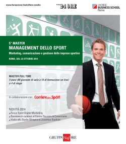 MANAGEMENT DELLO SPORT