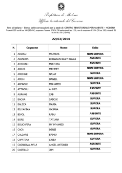 Prefettura di Modena - Rete CTP - Centro Territoriale Permanente