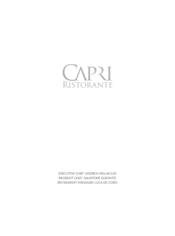 executive chef: andrea migliaccio resident chef: salvatore elefante