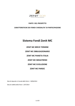 Sistema Fondi Zenit MC - Parte I del Prospetto
