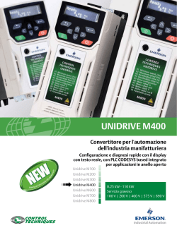 UNIDRIVE M400 - Emerson Industrial Automation