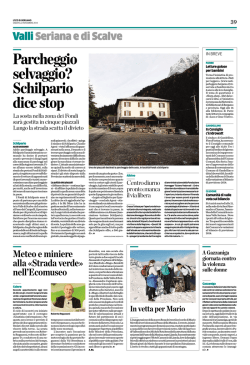 Schilpario: parcheggi e traffico limitato per la strada