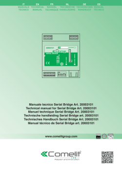 manuale pdf - COMELIT SpA