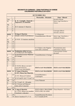 Clicca qui per vedere il calendario completo
