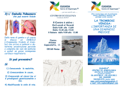 LA TROMBOSI VENOSA - eugheia centro di angiologia