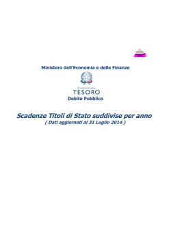 Scadenze Titoli di Stato suddivise per anno