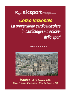 Programma - Societ&agrave; Italiana di Cardiologia dello Sport